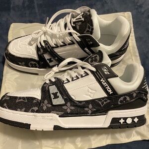 Louis Vuitton Black and White Sneakers